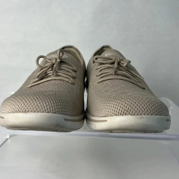 SKECHERS On The Go Performance Arch Fit Uplift Knit Lace-Up Detail Taupe Size 11 - Picture 6 of 14